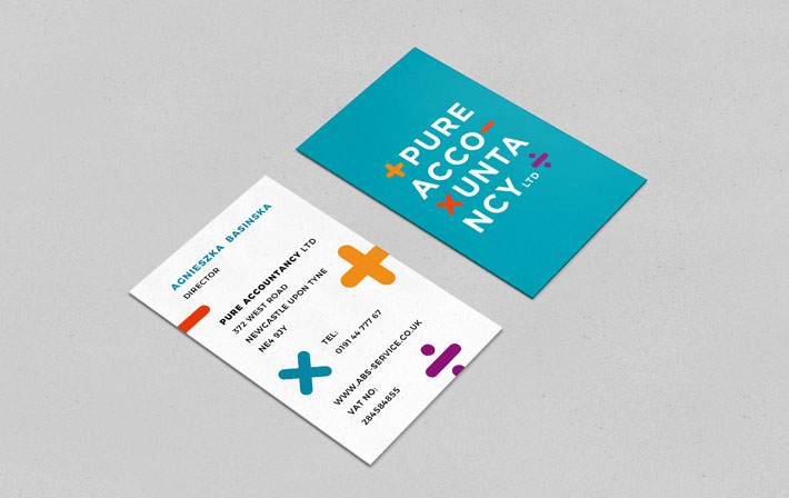 Pure Accountancy, księgowość, logo, corporate identity, CI, identyfikacja wizualna, grafik, graphic designer