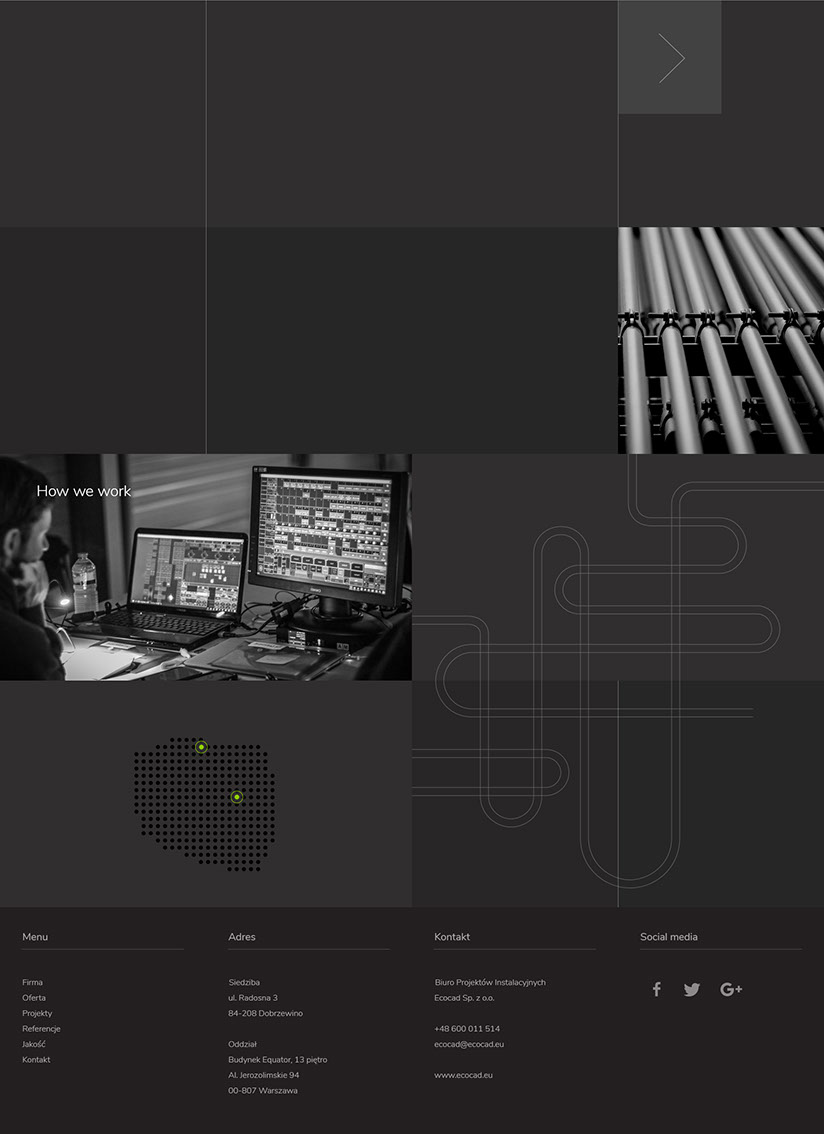 ecocad.eu, website layout, strony internetowe, web design, grafik, graphic designer, instalacje wentylacyjne, oszczędność ciepła
