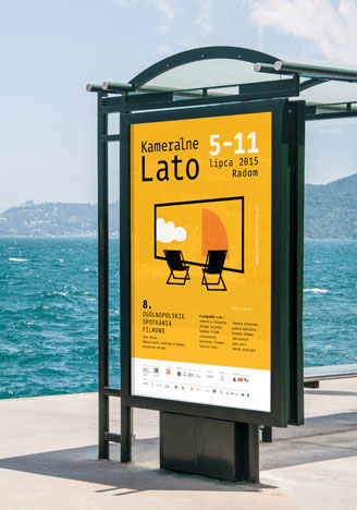 Kameralne Lato, festiwal filmowy, plakat, poster, folder, layout, ulotki, logo, web design, corporate identity, grafik, graphic designer