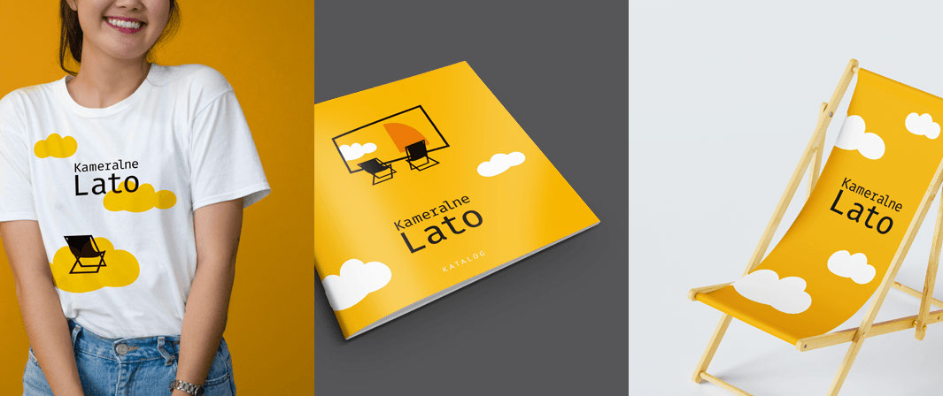 Kameralne Lato, festiwal filmowy, folder, layout, ulotki, logo, web design, corporate identity, grafik, graphic designer