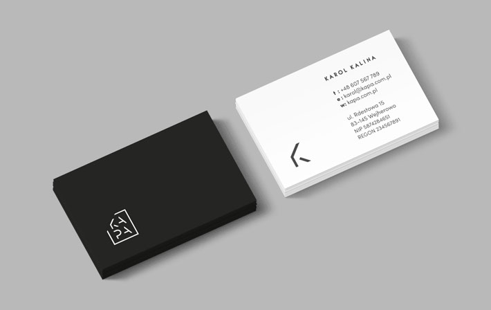 KAPA, konstrukcje stalowe, wizytówki, corporate identity, CI, identyfikacja wizualna, grafik, graphic designer