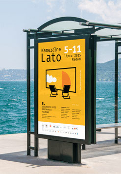 Kameralne Lato, festiwal filmowy, plakat, poster, folder, layout, ulotki, logo, web design, corporate identity, grafik, graphic designer