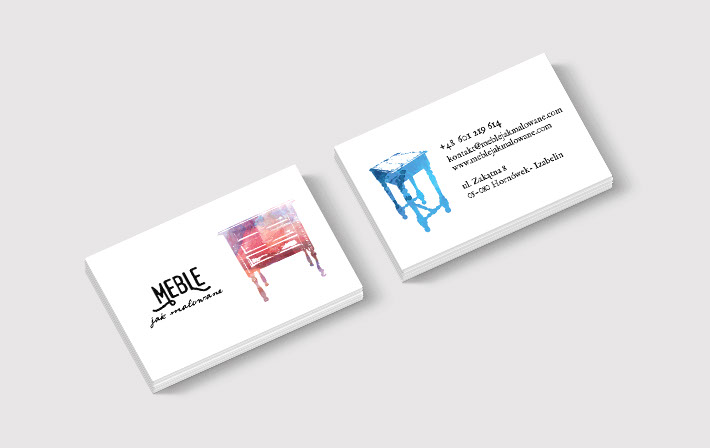 Meble jak malowane, renowacja i przerabianie mebli, wizytówki, corporate identity, CI, identyfikacja wizualna, grafik, graphic designer