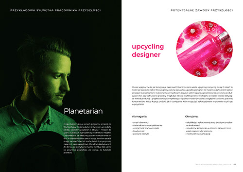 Pracownik przyszłości, raport, layout, ulotki, logo, web design, identyfikacja wizualna, corporate identity, grafik, graphic designer